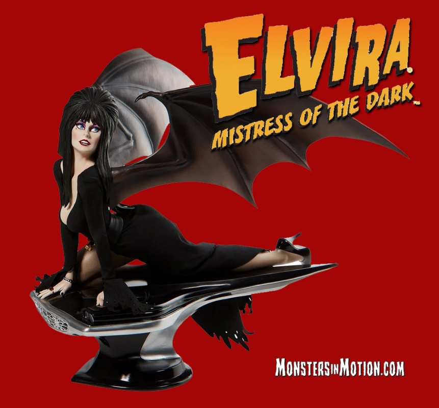 Elvira Grand Jester Studios 1/4 Scale Masterpiece Statue - Click Image to Close