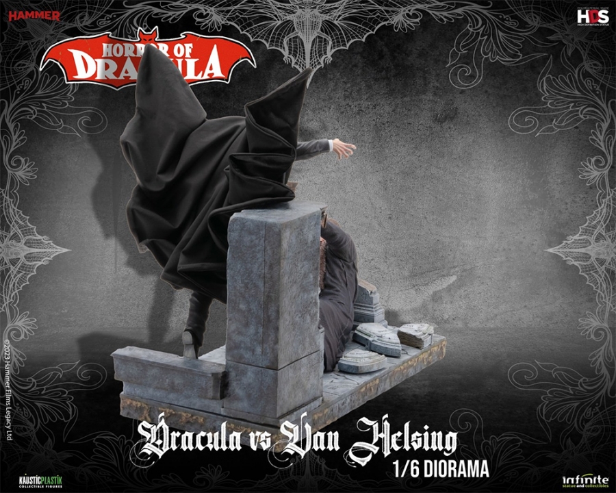 Dracula Horror of Dracula Vs. Van Helsing 1/6 Scale Diorama Statue Hammer Films FREE U.S. SHIPPING - Click Image to Close