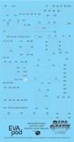 2001: A Space Odyssey EVA Pod 1/8 Scale Button Labels Decals for Moebius Model Kit