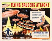 Earth VS. The Flying Saucers 1956 Style "B" Half Sheet Poster