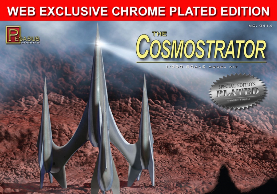 First Spaceship on Venus Cosmostrator 1/350 Scale Model Kit SPECIAL CHROME PLATED EDITION - Click Image to Close