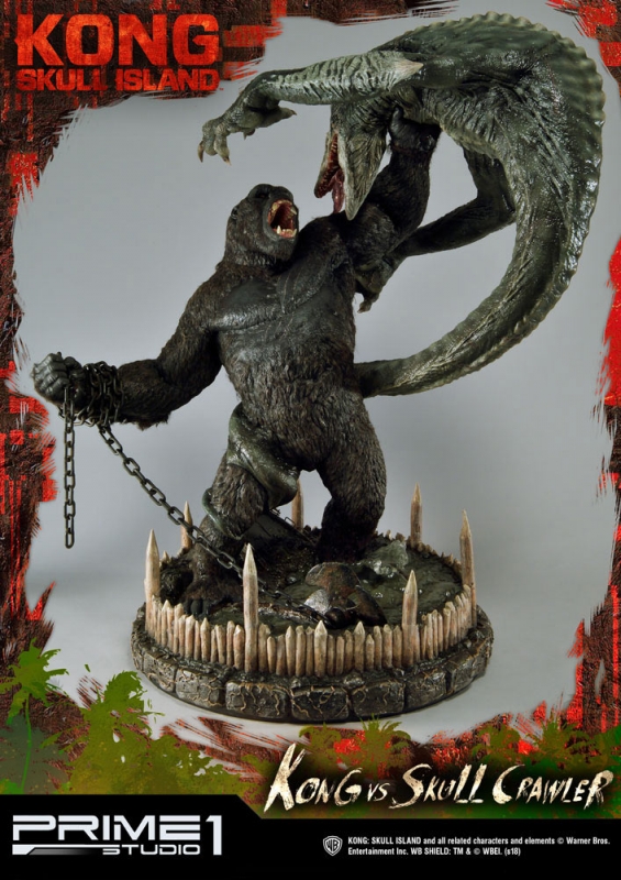 Kong Skull Island King Kong vs. Skull Crawler Statue - Click Image to Close
