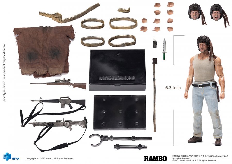 Rambo: First Blood Exquisite Super Series John Rambo 1/12 Scale Action Figure - Click Image to Close