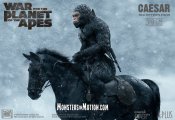 Planet of the Apes Caesar on Horse with Gun Statue