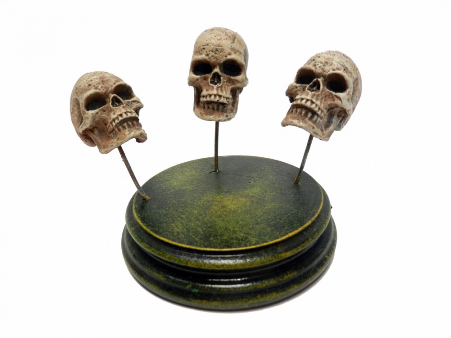 Human Skull Resin Model Set of (3) For Customizing Kits - Click Image to Close