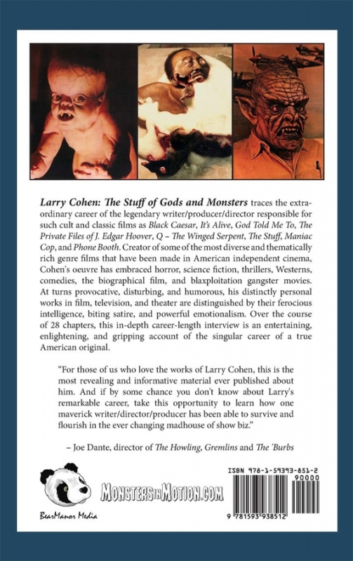 Larry Cohen: The Stuff of Gods and Monsters Softcover Book - Click Image to Close