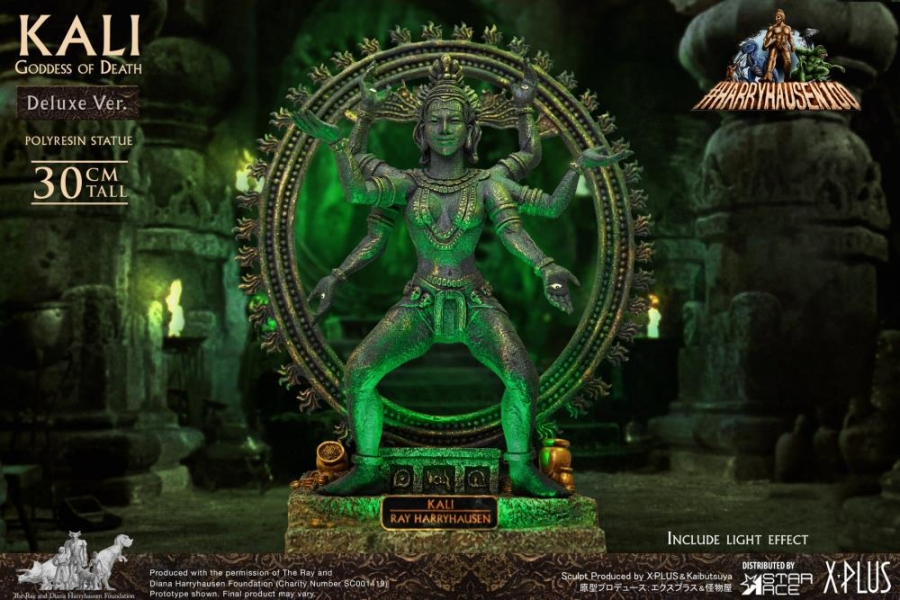 Golden Voyage of Sinbad Kali Supervinyl Statue w Lights (Deluxe Vers.) by X-Plus - Click Image to Close