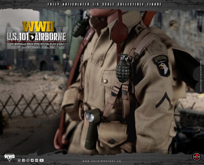 Soldier Story WWII U.S.101 Airborne Private First Class 1/6