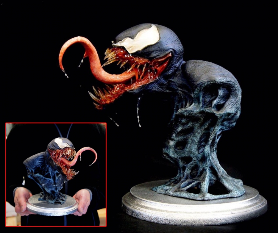 Venom 1/4 Scale Bust Model Kit Limited Asia Edition - Click Image to Close