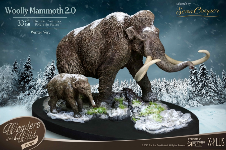 Wonders of the Wild Woolly Mammoth 2.0 with Baby Mammoth (Winter Ver.) by Star Ace - Click Image to Close