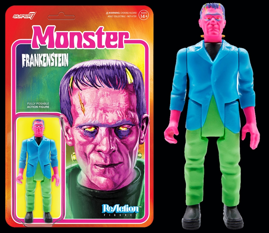 Frankenstein Costume Colors 3.75 Inch ReAction Figure - Click Image to Close