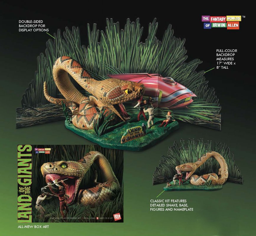 Land of the Giants Giant Snake Diorama Model Kit Aurora Re-Issue - Click Image to Close
