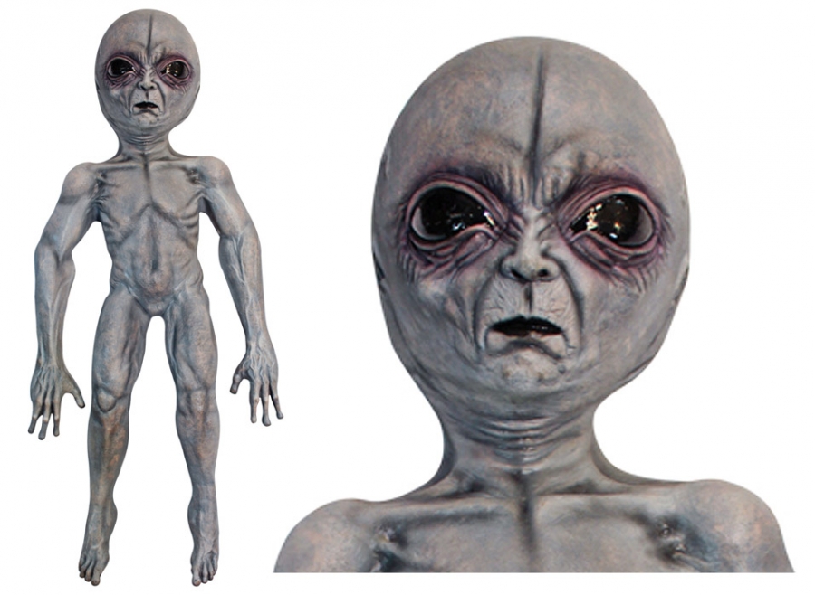 Alien Area 51 Body 40 Inch Tall Latex Foam Filled Prop SPECIAL ORDER - Click Image to Close