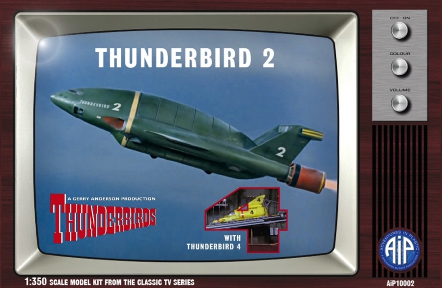 Thunderbirds Thunderbird 2 with 4 1/350 Scale Model Kit - Click Image to Close