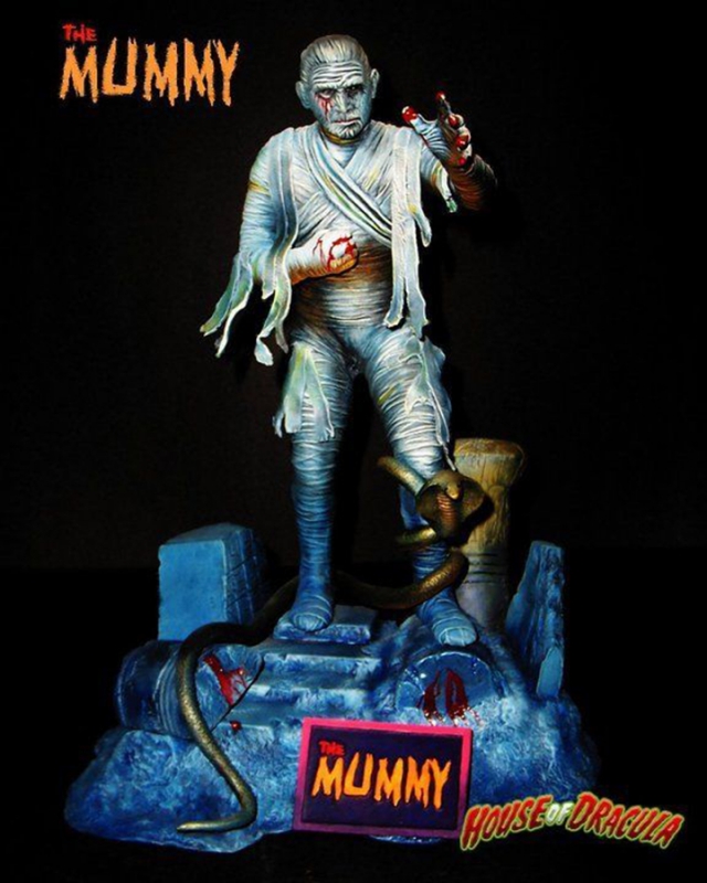 Mummy Aurora Box Art Tribute Model Kit #7 Jeff Yagher - Click Image to Close