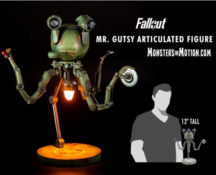 Fallout Mr. Gutsy Deluxe Articulated 12" Action Figure with Sound and Lights - Click Image to Close
