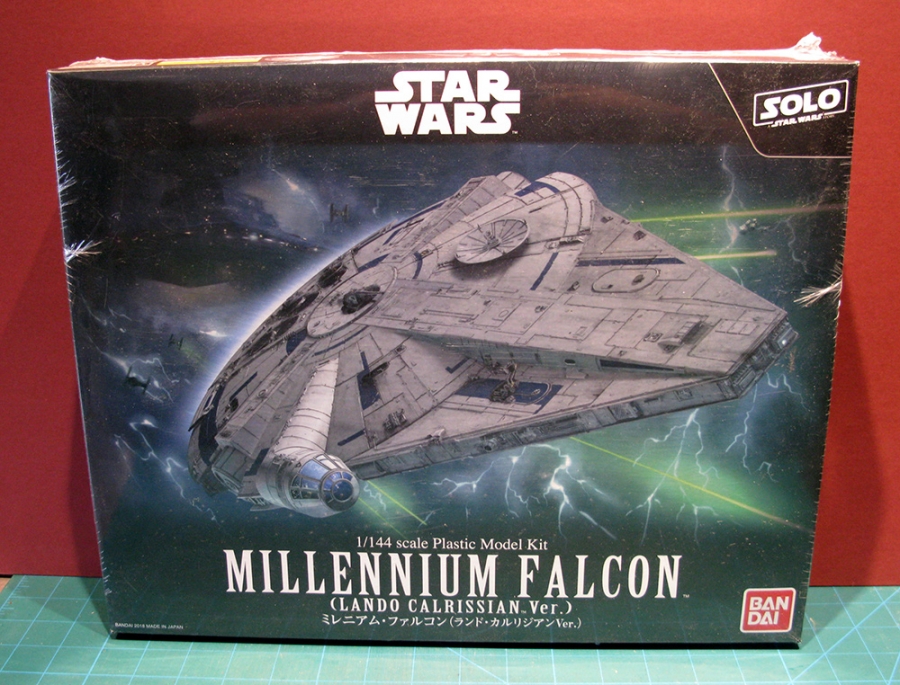 Star Wars Millennium Falcon Lando Version 1/144 Scale Model Kit by Bandai Japan - Click Image to Close