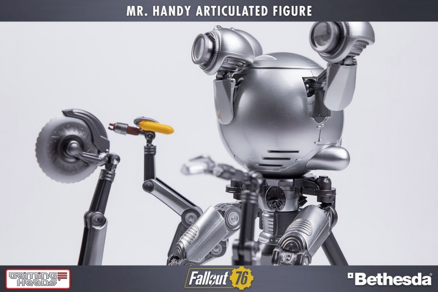Fallout Mr. Handy Deluxe Articulated 12" Action Figure with Lights and Sound - Click Image to Close