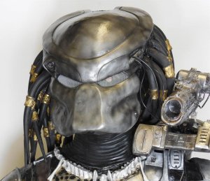 Predator Head with Helmet Life Size Replica Mask