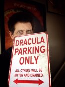 Dracula Parking Only Metal Sign 9" x 12"