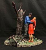 Wolf Man & Gwen Conliffe 1941 Master Painted 1/6 Scale Statue Diorama Lon Chaney Jr. Wolfman