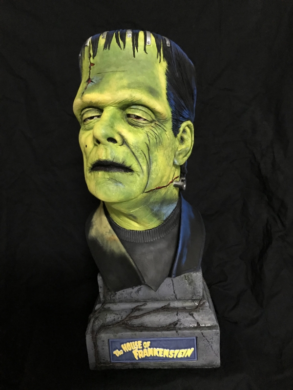 Glen Strange Frankenstein Big Head By Jeff Yagher - Click Image to Close