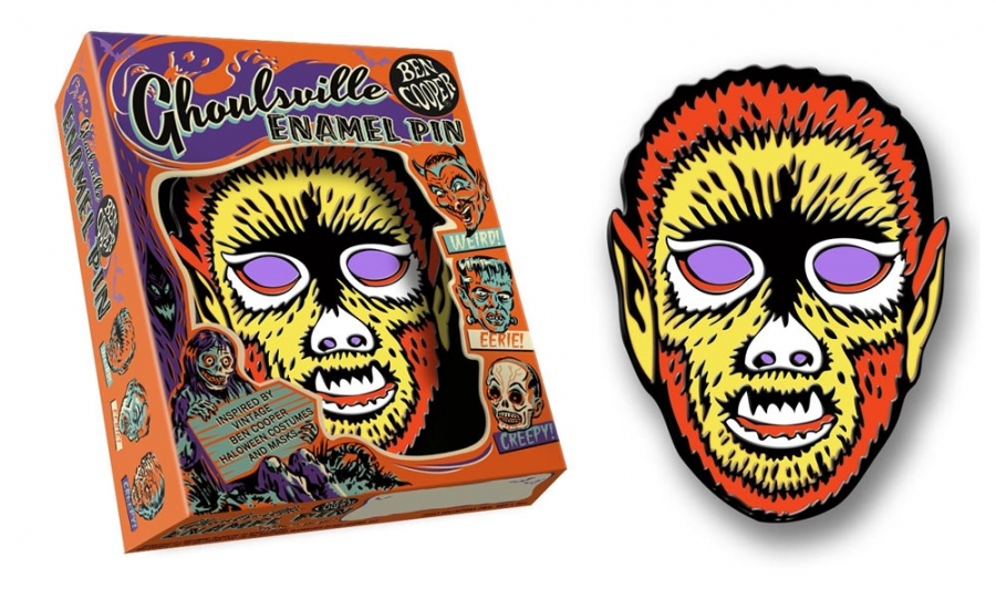 Ben Cooper Ghoulsville Electric Wolfman Enamel Pin - Click Image to Close