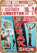Carnival Midway Freak Show 1953 10" x 14" Metal Sign