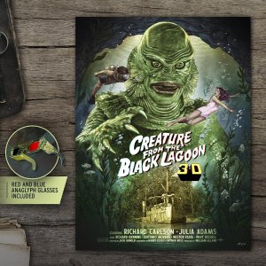 Creature from the Black Lagoon (3D Variant) Movie Poster Limited To 150 Pieces