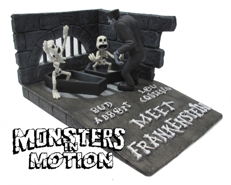 Monster Scenes Scale Frankenstein Cartoon Monster Skeleton Model Kit - Click Image to Close
