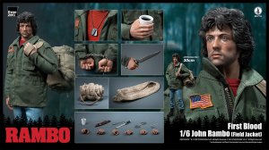 Rambo 1/6 Scale Figure by ThreeZero Toys John Rambo Sylvester Stallone First Blood