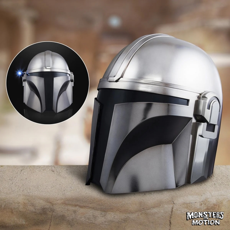 Star Wars The Black Series The Mandalorian Premium Electronic Helmet Prop Replica - Click Image to Close