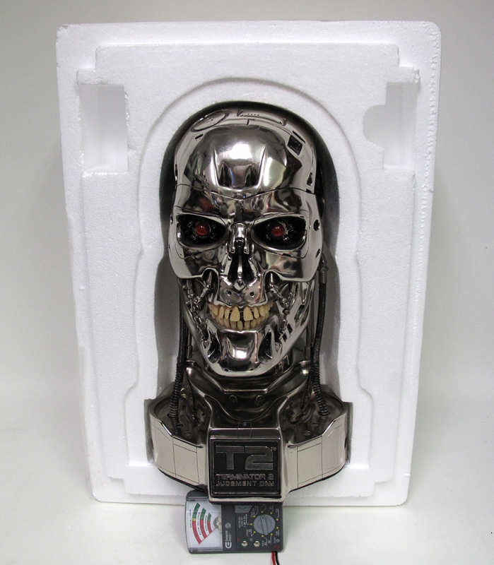 Terminator 2 Judgement Day Endoskeleton Endoskull Head T-800 Prop Replica by Hollywood Collector's Gallery - Click Image to Close