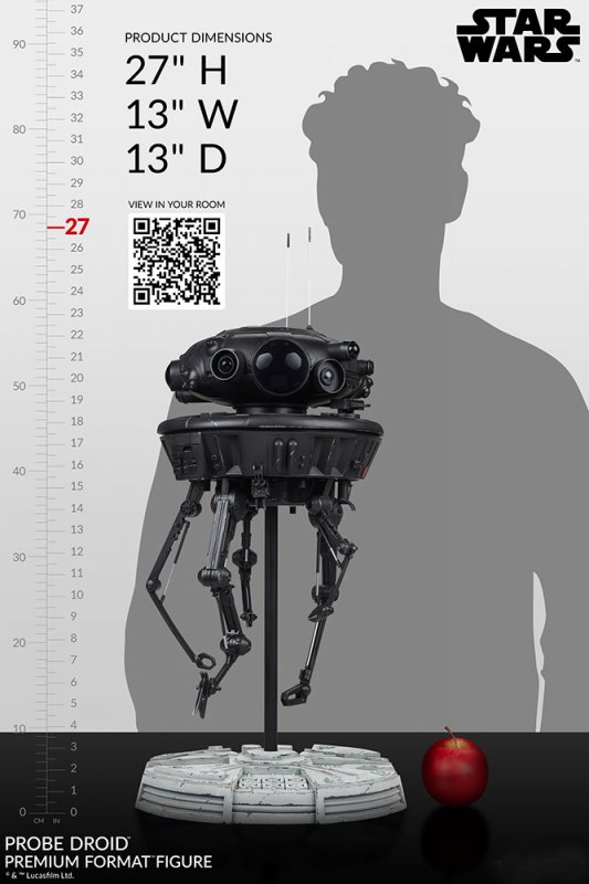 Star Wars Imperial Probe Droid Premium Scale Replica Figure - Click Image to Close