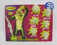Aurora Monsters Glow Head Fantasy Model Display Card Creature from the Black Lagoon Version