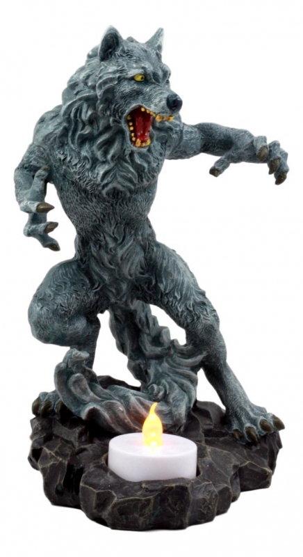 Werewolf Gothic Candle Holder statue - Click Image to Close