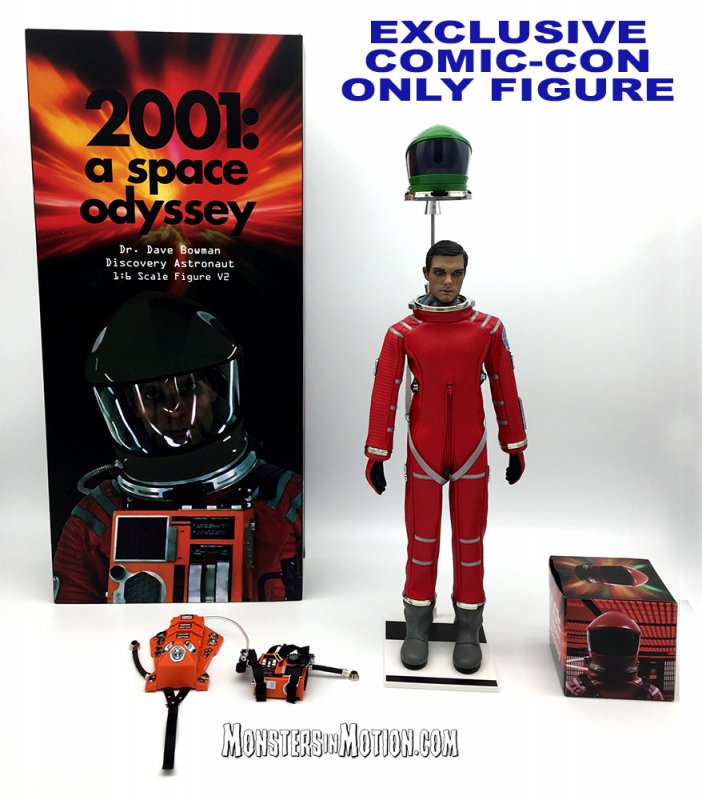 2001: A Space Odyssey Dave Bowman 1/6 Scale Figure Red Spacesuit with Green Helmet Exclusive by Executive Replicas - Click Image to Close