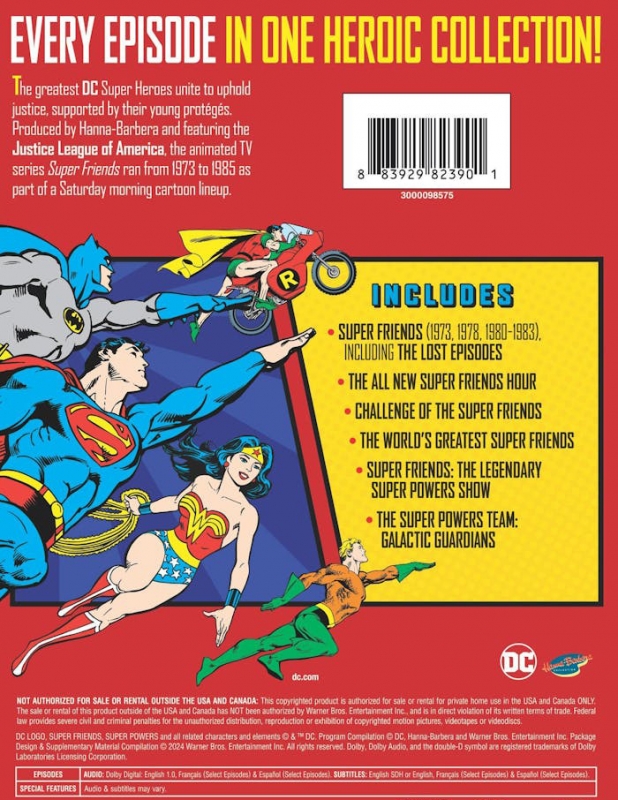 Super Friends The Complete Animated Series Collection 1973-1985 Blu-Ray - Click Image to Close