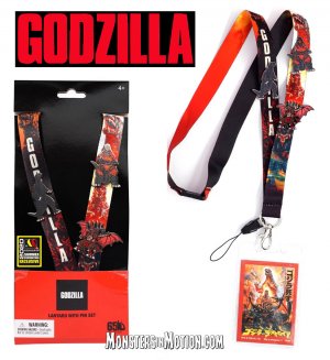 Godzilla Lanyard, Lamanate and Pin Set