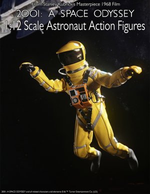 2001: A Space Odyssey Dr. Frank Poole Yellow Astronaut Spacesuit 1/12 Scale Figure (6" Executive Collection)
