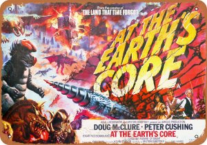 At The Earth's Core 1976 10" x 14" Metal Sign