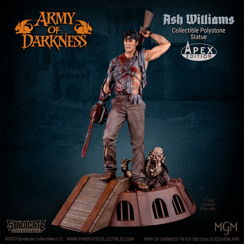 Army of Darkness Ash Williams 1/4 Scale Collectible Polystone Statue APEX EDITION (27.5 Inches Tall) - Click Image to Close