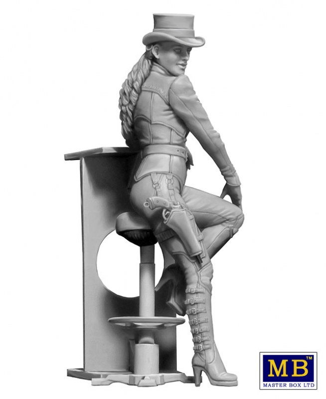 At the Edge of the Universe: Don't Even Think About.. 1/24 Scale Model Kit (Figure, Counter & Chair) - Click Image to Close