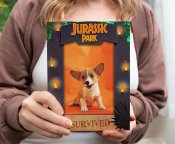 Jurassic Park I Survived Gate 4" x 6" 3D Photo Frame