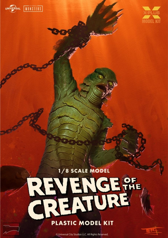 Revenge of the Creature from the Black Lagoon Plastic Model Kit By X-Plus - Click Image to Close