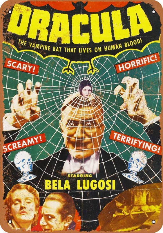 Dracula 1951 Bela Lugosi Movie Poster Metal Sign 9" x 12" - Click Image to Close