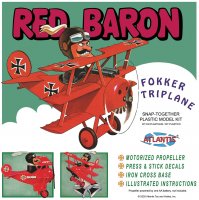 Snoopy Red Baron Fokker Tri Plane Snap Together Model Kit