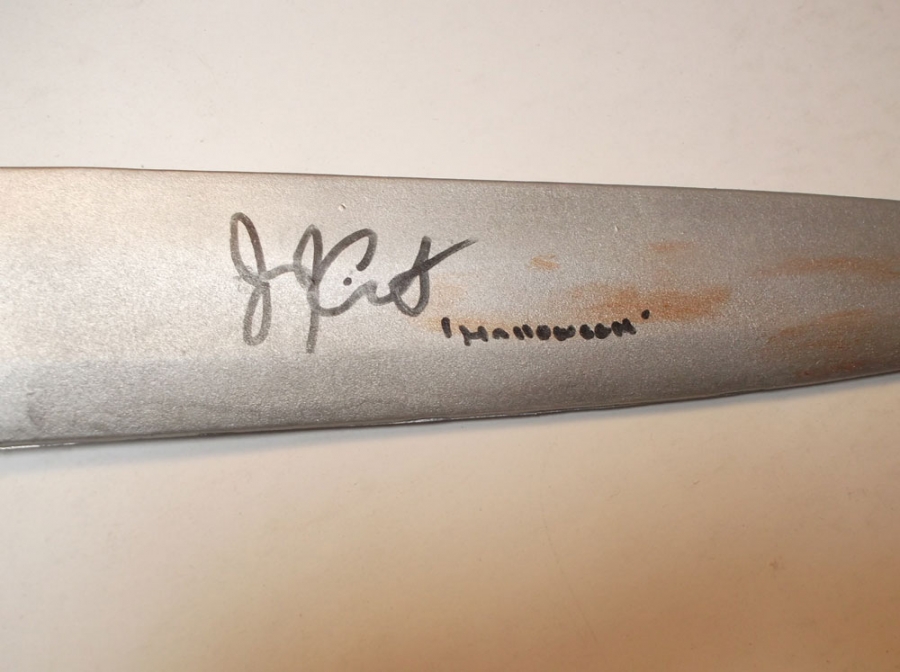 Halloween John Carpenter Autographed Knife Prop Replica - Click Image to Close
