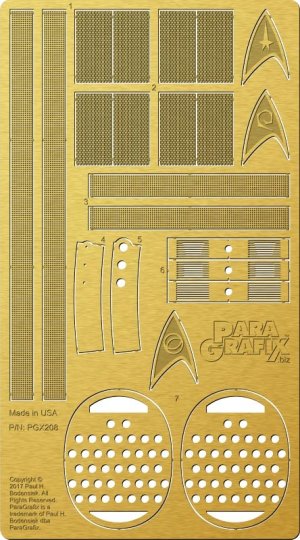 Star Trek Enterprise NCC-1701 1/350 Scale Photoetch Detail Set