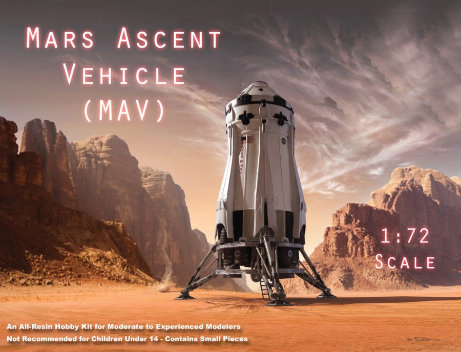 Martian, The 2015 Mars Ascent Vehicle (MAV) 1/72 Scale Model Kit - Click Image to Close